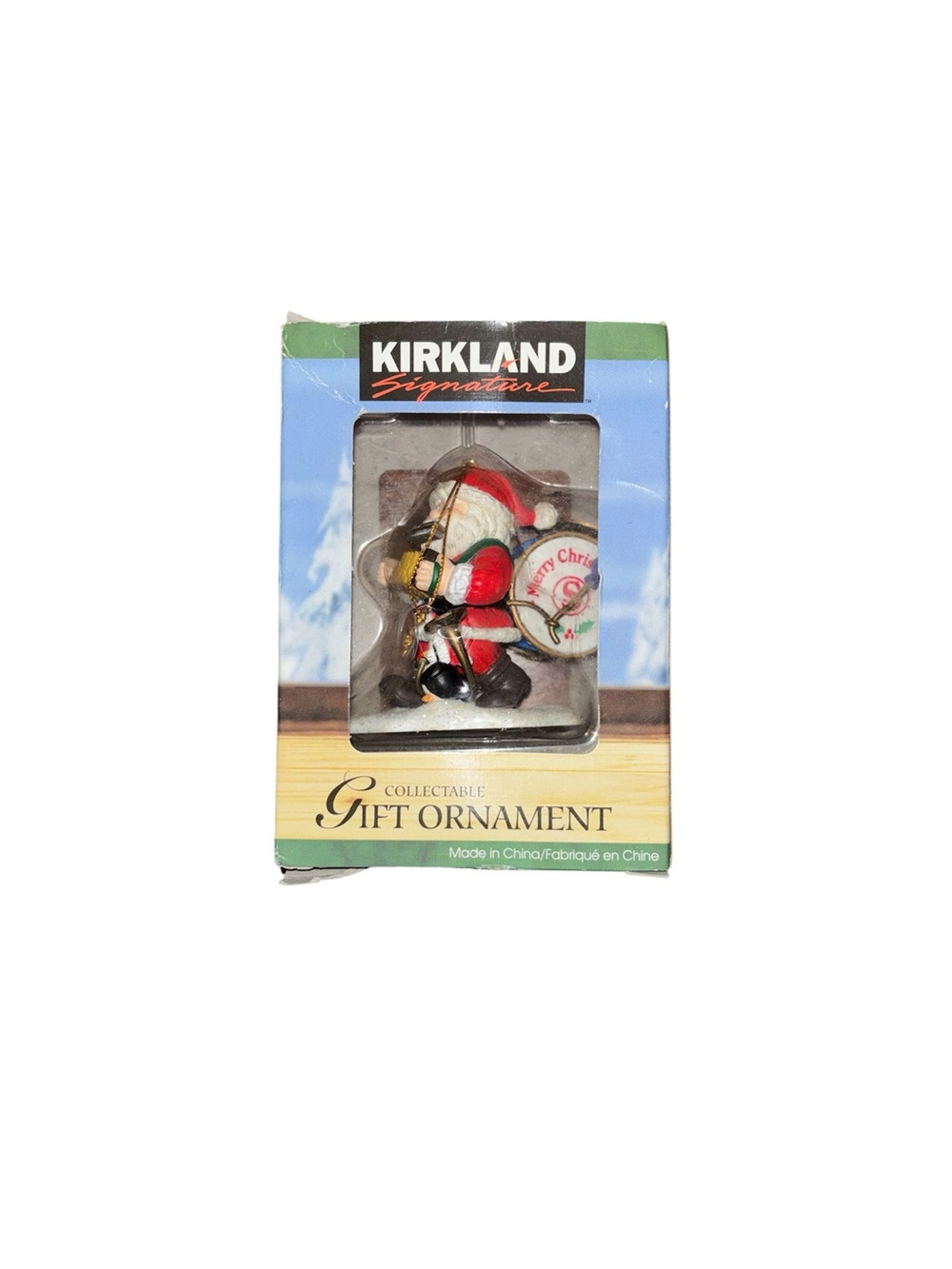 santa claus drum ornament